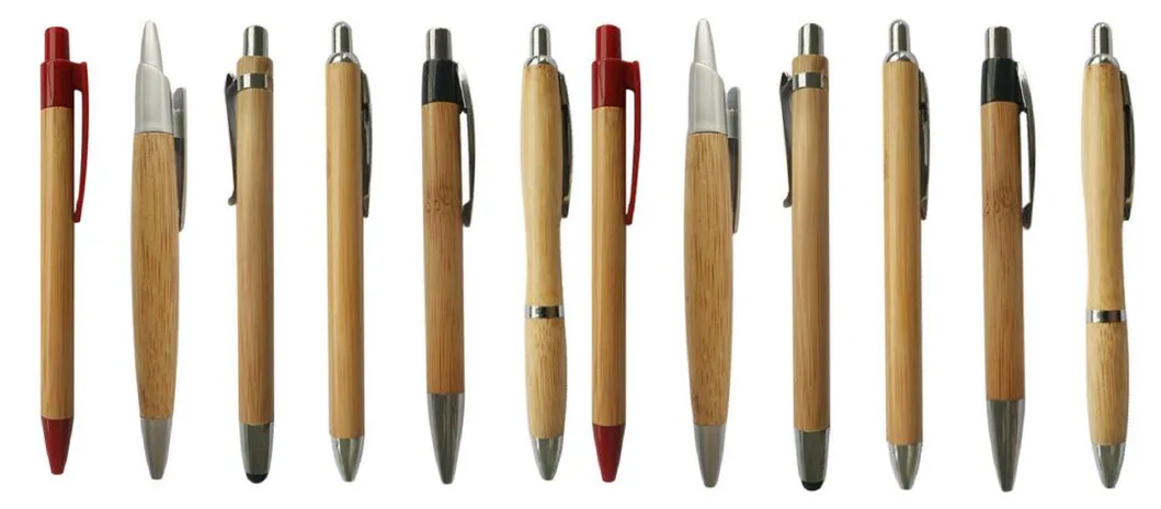 Factory Hot Sale Eco Promotional Bamboo Ballpoint Pen Wooden Gift Pen with Logo Laser Printing