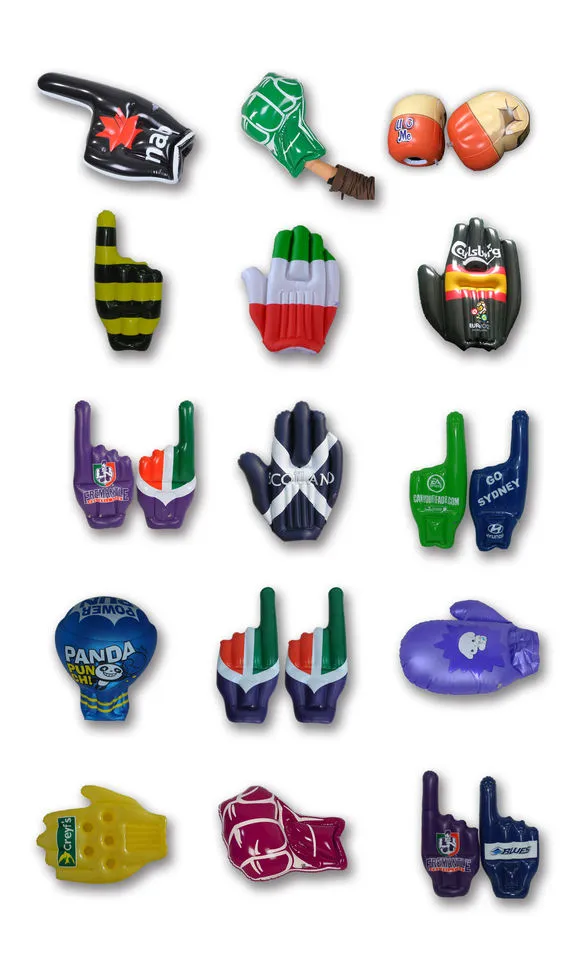 OEM Promotional PVC Inflated Hand Clappers Hand for Sport Cheering