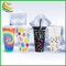 Wholesale Transparent Cold Color Changing Cups 24oz 16oz PP Plastic Beverage Straw Cup