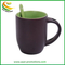 Manufacturer Customized 11oz Porcelain Ceramic Gift Mug Color Changing Ceramic Cups with Spoon