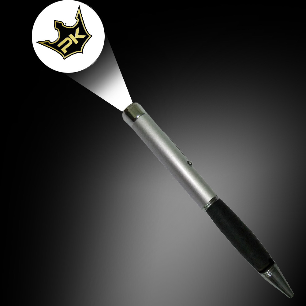  LED Logo Projector Pen with Silicone Handle for Promotional Gift Items