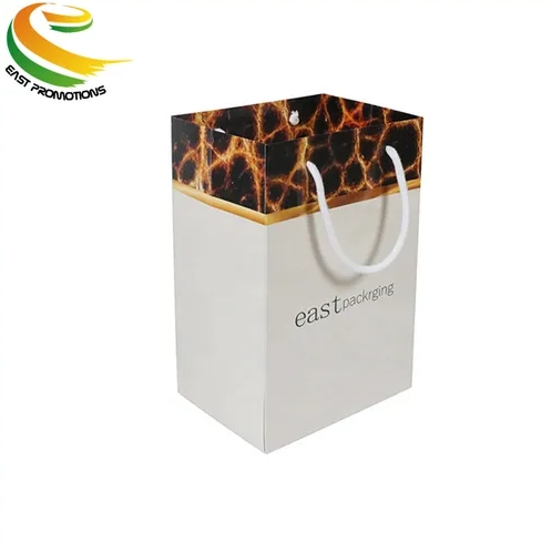 Custom Promotional Eco Recycled Cardboard Art Paper Gift Packing Bag with Lamination