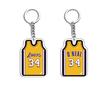 Wholesale Acrylic Basketball Star Jersey Keychain Plastic Acrylic Car Key Chain Pendant for Gifts