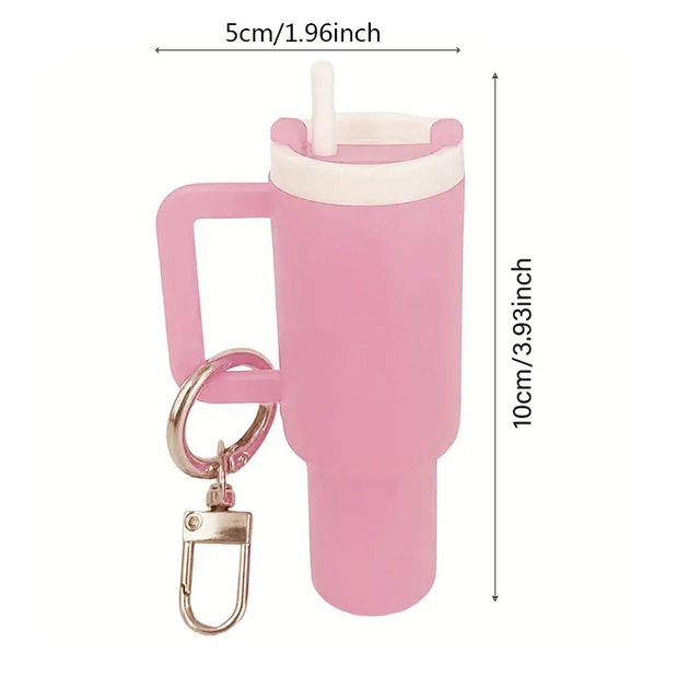 2025 NEW Arrival Mini Tumbler Keychain Chapstick Holder Mini Cup Keychain for Stanley Cup Accessories, Lip Balm Holder