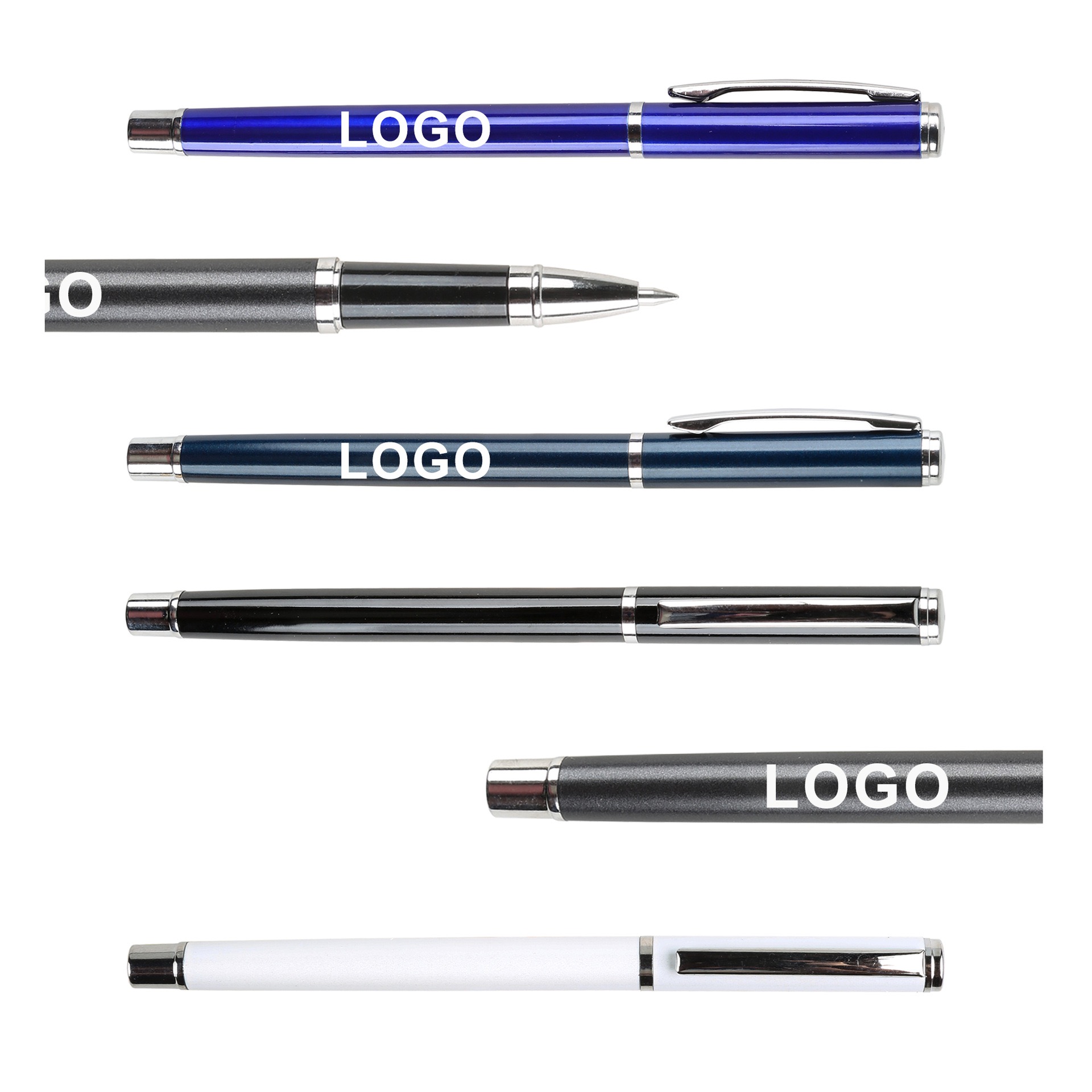 Wholesale Spot Office Stationery Gel Pen Advertising Laser Logo Promotion Metal Business Signature Pen
