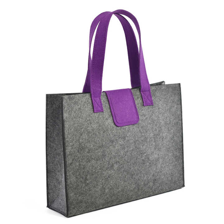 Factory Personalized Custom Fashion Large Capacity Felt Tote Bags Handbags for Women