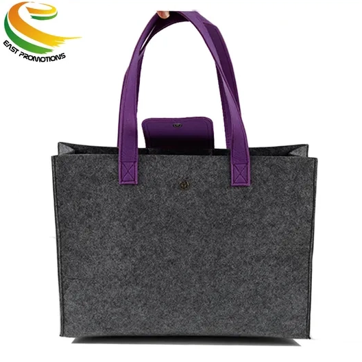 Factory Personalized Custom Fashion Large Capacity Felt Tote Bags Handbags for Women