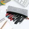 New Arrival Felt Cloth Pouch Storage Bag Pencil Case with Zipper for School Office