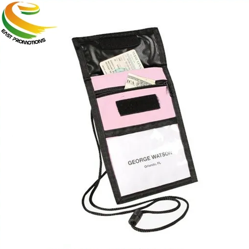 Custom Oxford Name Badge Bag ID Badge Holder Bag with Lanyard Neck Wallet for Exhibition