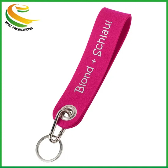 Custom Logo Printed Wool Felt Key Chain