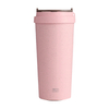 Biodegradable 16 Oz BPA Free Double Wall Insulated Coffee Mug Wheat Straw Cup With Handle Lid