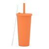  700ml Matte Pastel Colored Acrylic Tumblers Double Wall Plastic Tumblers With Straw