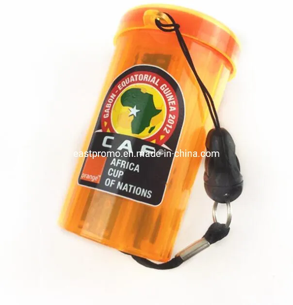 Customized Plastic Cylindrical Whistle, LED Light Sports Whistle for Events Cheering
