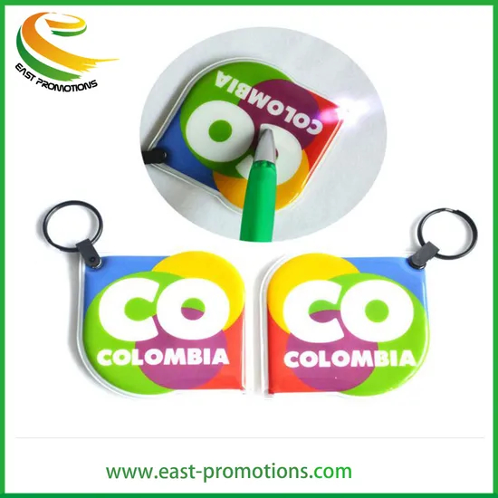 Factory Custom Keychain, PVC Keyring with LED Light