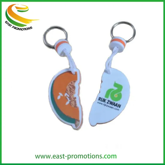 Factory Custom Shape Floating Keychain EVA Foam Boat Keyring with Logo Printing