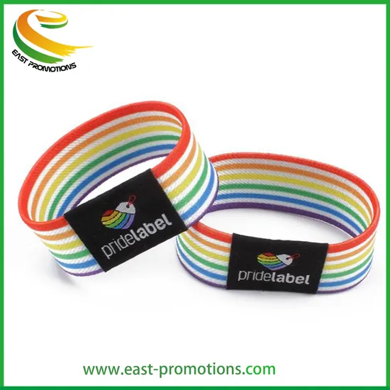 Factory Customized Reusable Elastic Fabric RFID Wristband Polyester Smart Bracelets