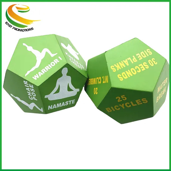 Anti Stress Toy Manufacture Custom Cheap PU 12 Sided Stress Toy Soft PU Relieve Foam Dice Toys for Promotion