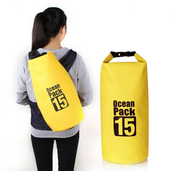 Factory Custom Logo Outdoor PVC Tarpaulin Ocean Pack Tube Waterproof Dry Bag Sack for Promotion