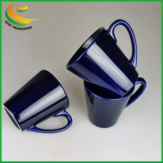 Wholesale Cheap 12oz Colored Tapered Porcelain Mug Ceramic Cup with Logo Printing for Promotional Gifts