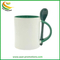 Custom Design Ceramic Spoon Mug Set, Stoneware Coffee Tea Mug Cups for Wholesale