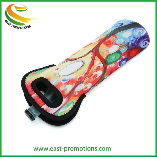 Factory Custom Neoprene Single Wine Bottle Carrier Holder Cooler Bag with Logo Printing