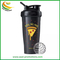 Custom Promotional 600ml Plastic Sports Drinking Water Bottle Gym Protein Shaker Bottle with Mixer Ball