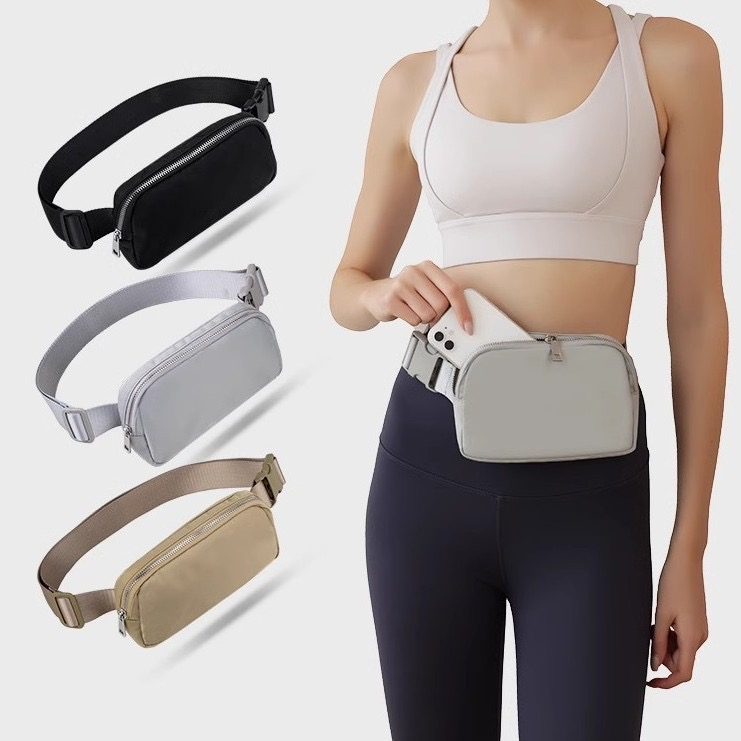 Custom Logo Nylon Running Waist Pouch Fanny Pack Waterproof Belt Bag