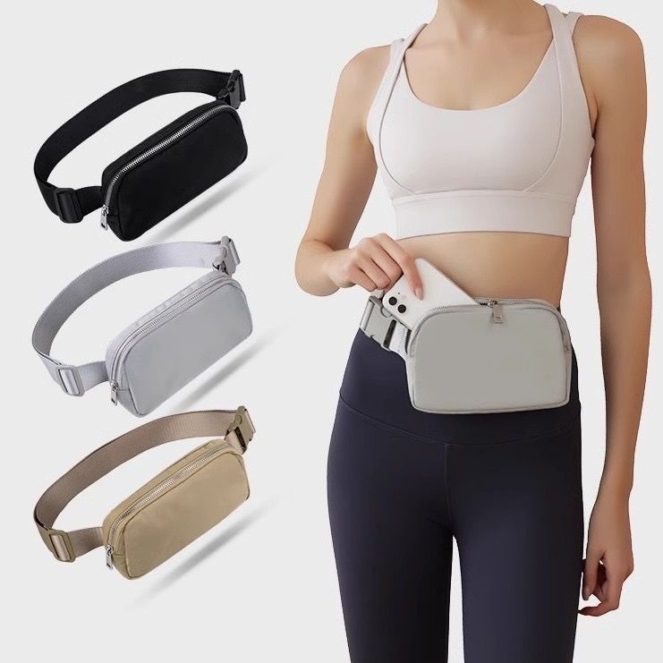 Custom Logo Nylon Running Waist Pouch Fanny Pack Waterproof Belt Bag