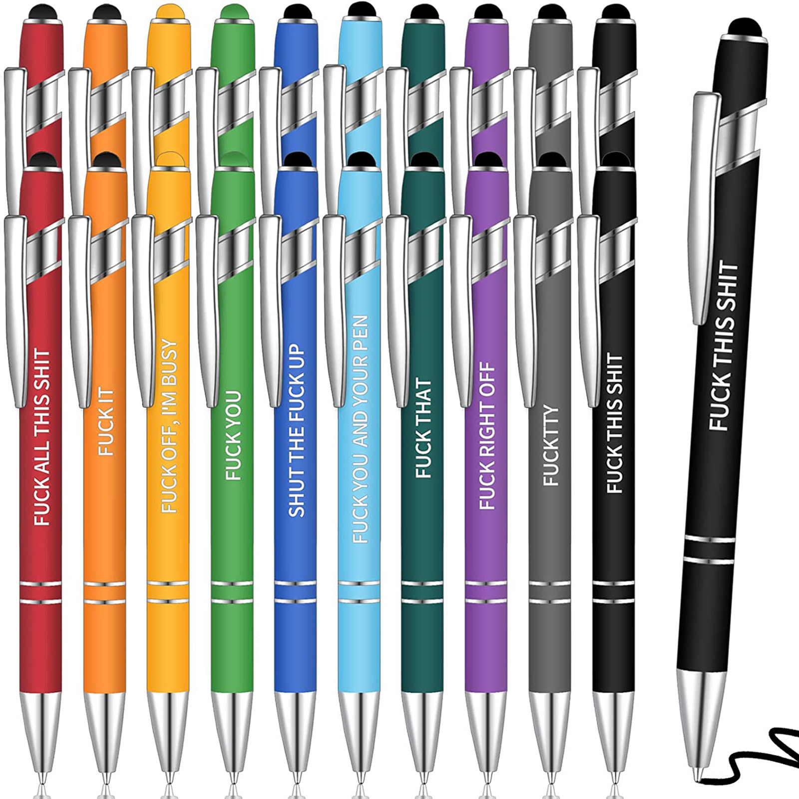 Hot Sale 2-in-1 Stylus Ballpoint Pen Metal Touch Screen Pen for Promotion