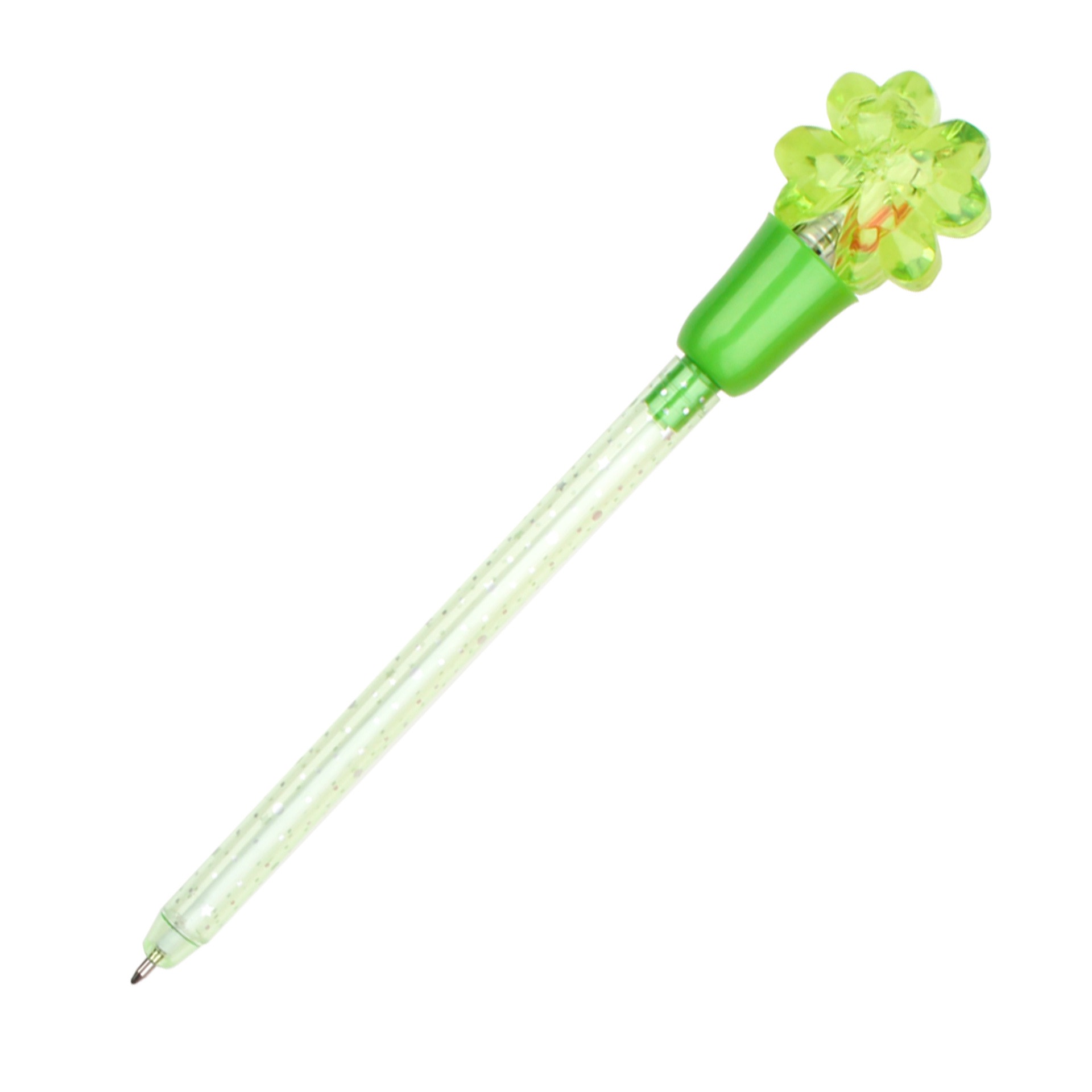 Custom Logo Printed Advertising Plastic Love Shaped LED Light Ballpoint Pen for Christmas Halloween Kids Gifts 