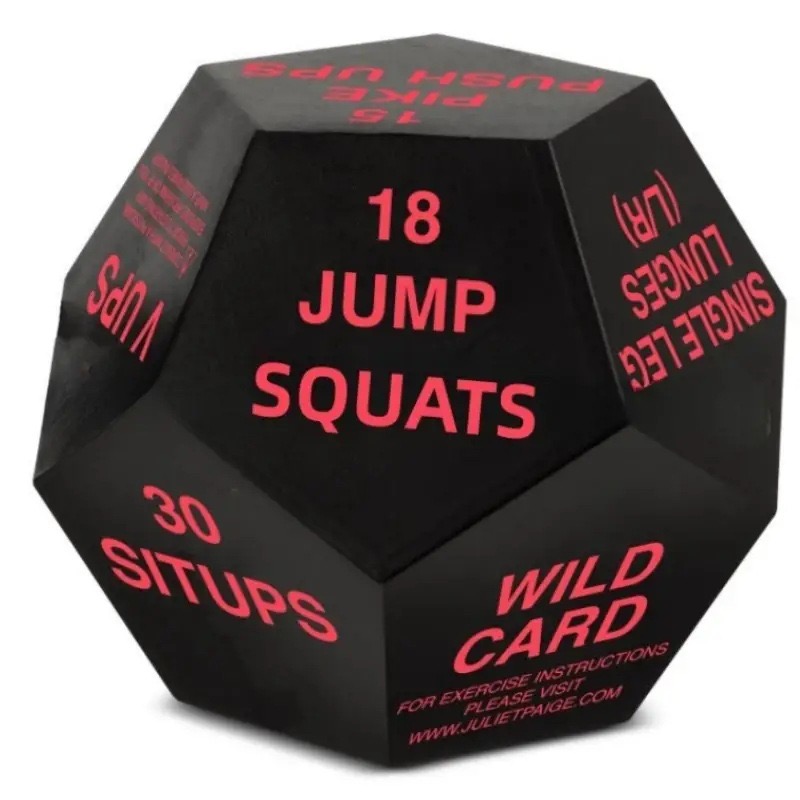 Custom 12 Sided Workout Yoga Anti Stress Game Cube Fitness Pu Foam Exercise Dice