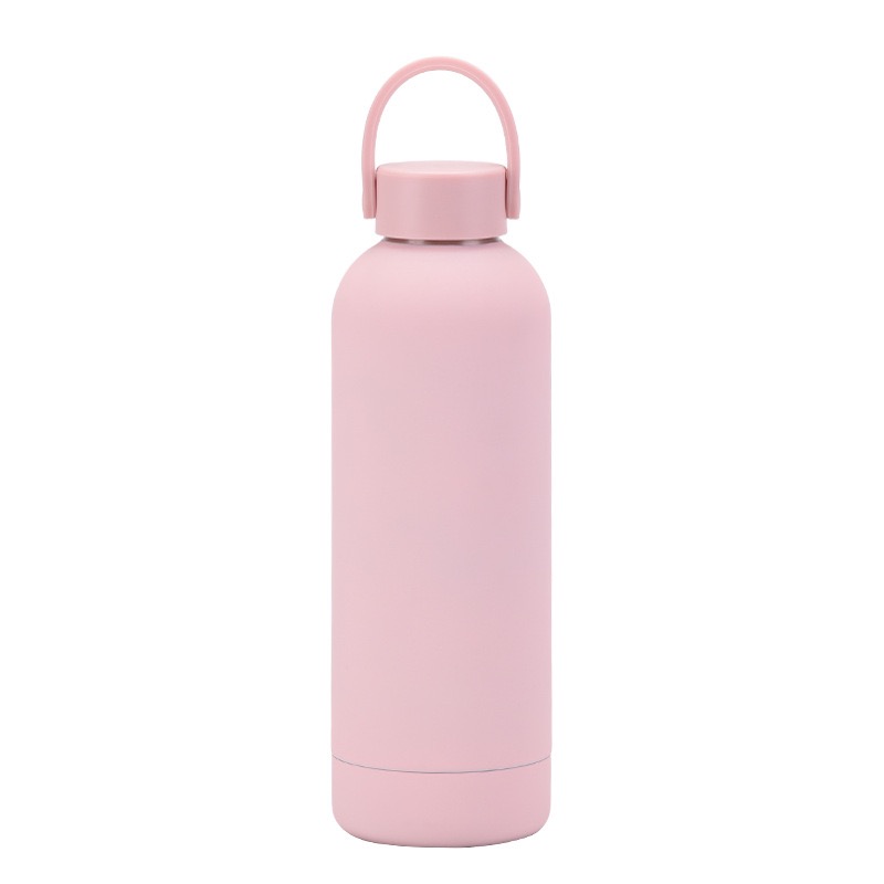 32oz Rubber Coated Vacuum Double Wall Insulated Flask Stainless Steel Sports Water Bottle with Handle Lid 