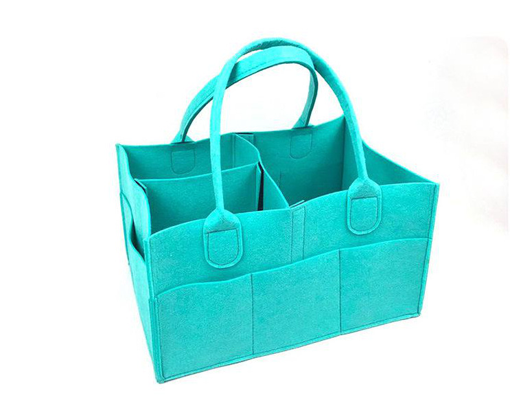 Hot Sales Felt Baby Diaper Caddy Bag Organizer Mummy Storage Bag Nappy Organizer