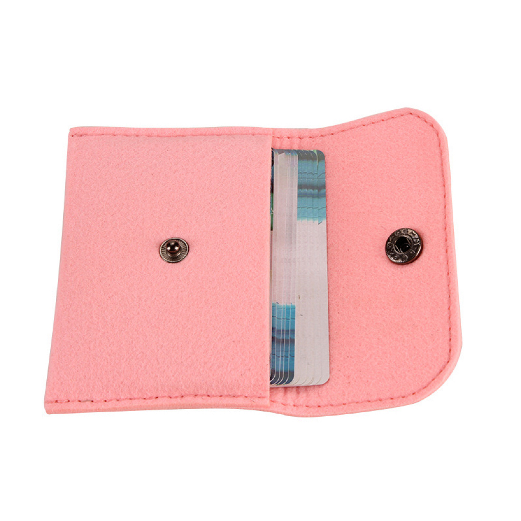 New Fashion Simple Felt Coin Purse Short Felt Wallet Bag Change Pouch