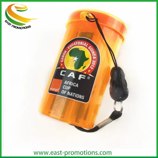 Customized Plastic Cylindrical Whistle, LED Light Sports Whistle for Events Cheering