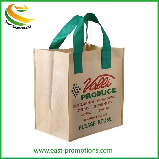 Manufacturer Customized Promotional Eco 80g 120g Nonwoven Shopping Bag Non Woven Handbag with Logo Printed