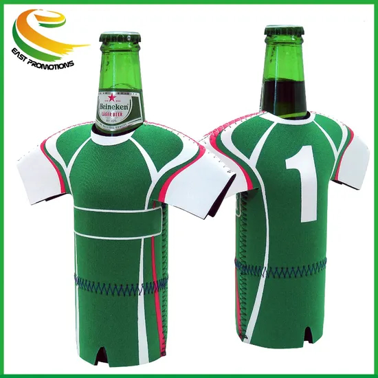 Football Jersey Beer Sleeve Collapsible Bottle Cooler Beverage Jacket Neoprene Bottle Cooler