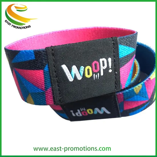 Custom Reusable RFID Elastic Wristband Woven Stretch Bracelet Manufacturer