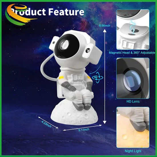 Hot Sale Blue Tooth Music Astronaut Projector Night Light with Remote Control