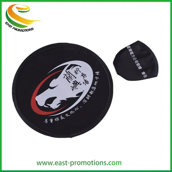 Wholesale Custom Round Foldable Frisbee Fan with Pouch for Promotion