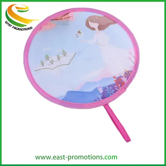 Custom Portable Promotional Hand Fan Foldable Frisbee Fan with Logo