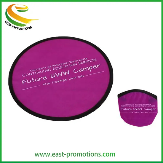 Custom Cheap Promotional Folding Frisbee Fan with Pouch