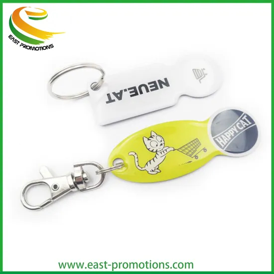Custom Promotional Supermarket Shopping Trolley Token Coin Keychain Manufacturer