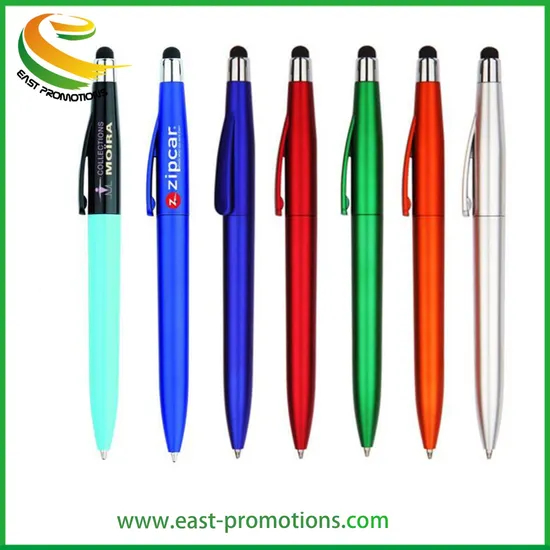 Custom Logo Twist Plastic Stylus Ball Pen for Promotional Gifts