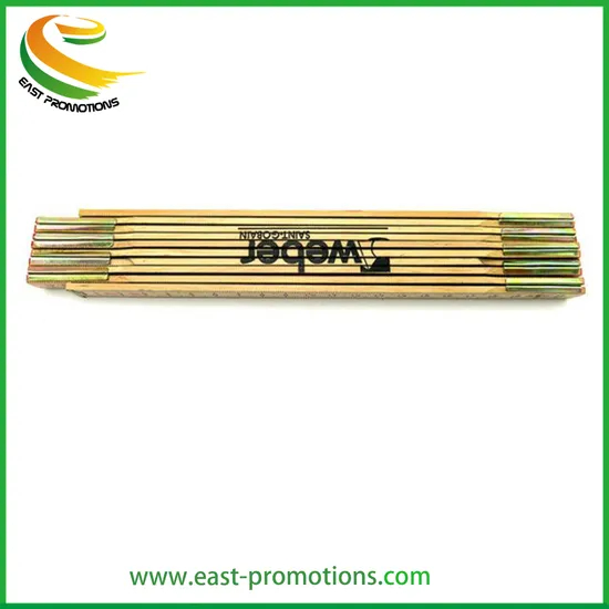 Custom Sweden Style Folding Wooden Ruler 2 Meter for Promotional Gifts