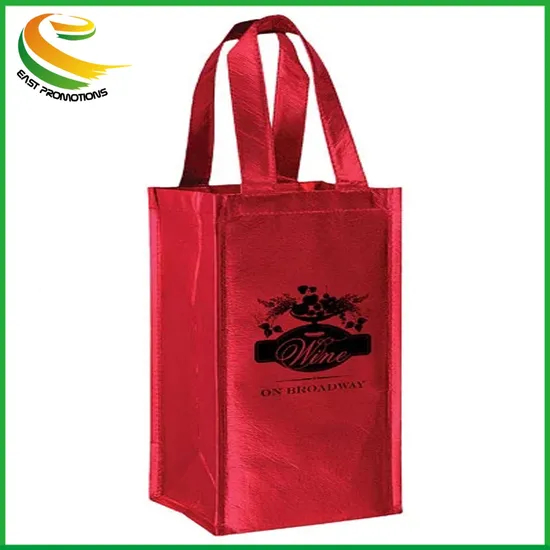 Metallic Vineyard Collection-1 Bottle Laminated Non-Woven Wine Tote Bag