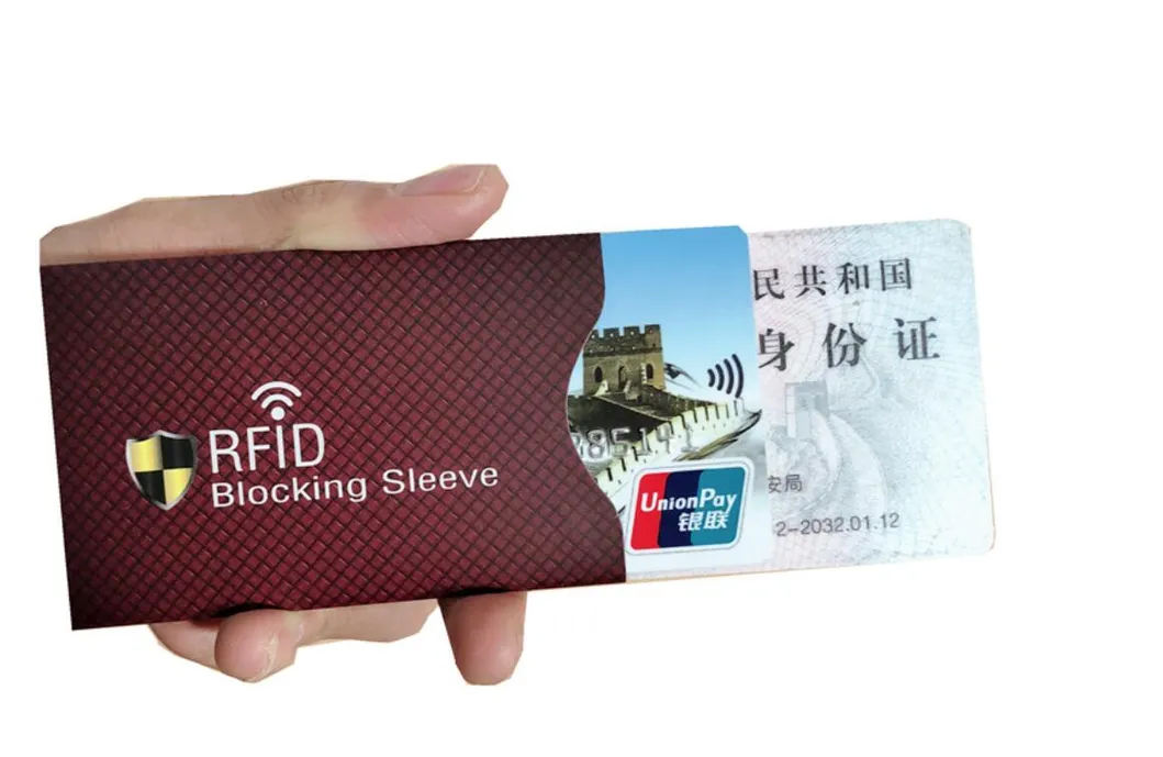 RFID Blocking ID Credit Card Holder Passport Security Protector Anti Theft RFID Credit Card Shield