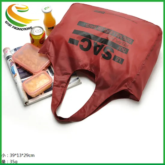 Factory Custom Cheap Fashion Oxford Waterproof Foldable Shopping Bag in Pouch Personalised for Grocery