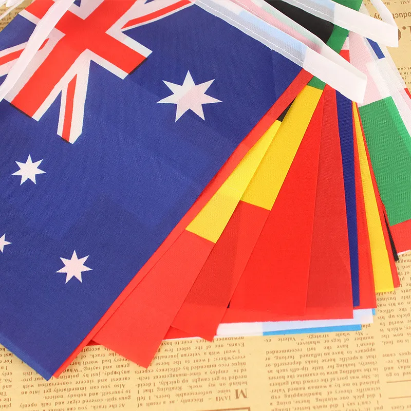 Advertising Double Sides Printed Hanging Event Vinyl Flag Strings Flag Bunting