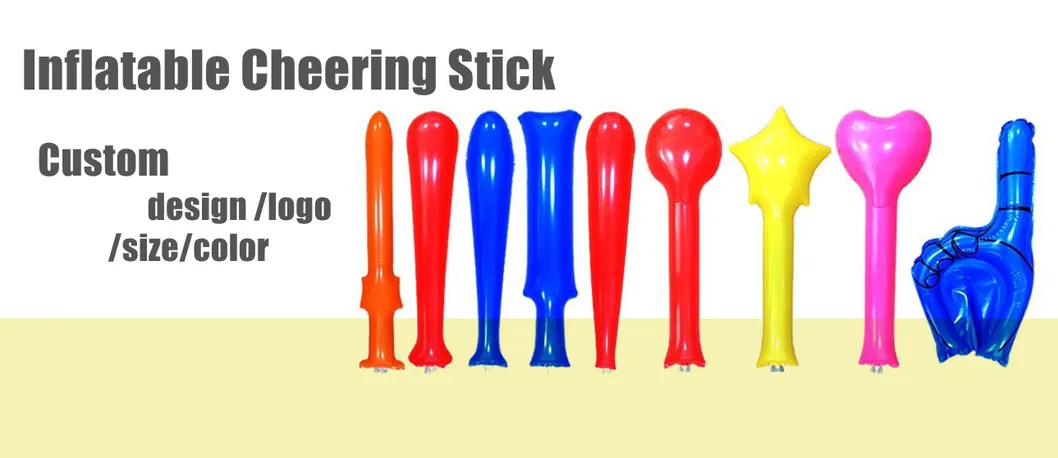 Noise Maker Thunder Balloon Sticks with Round Top for Sport Event Cheering